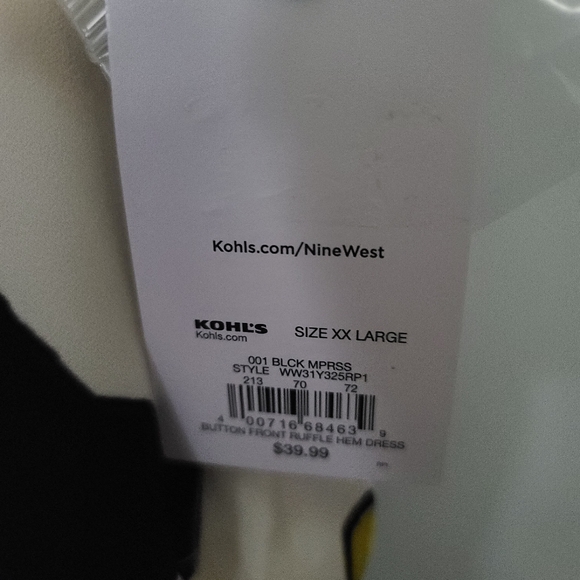 Nine West NWT Floral Ruffle Hem Dress - Picture 3 of 3